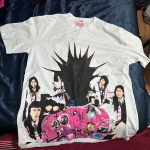 Lil Uzi very Tour White Graphic T-Shirt with Pink and Black Design